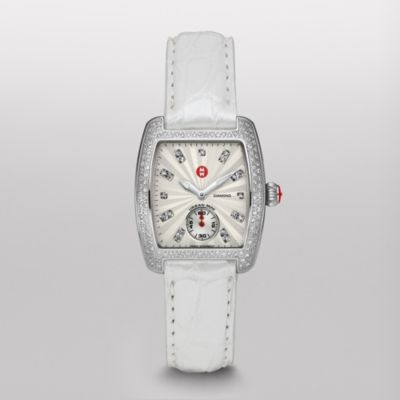Urban Mini Diamond, Diamond Dial Silver Alligator