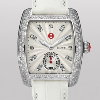 Urban Mini Diamond, Diamond Dial White Alligator