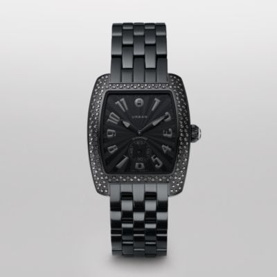 Urban Noir Diamond Stainless Steel Black IP Bracelet