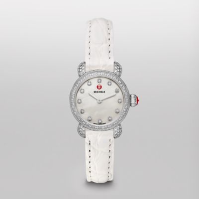 CSX26 Pavé Diamond, Diamond Dial White Alligator