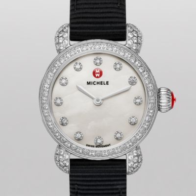 CSX26 Pavé Diamond, Diamond Dial Black Grosgrain