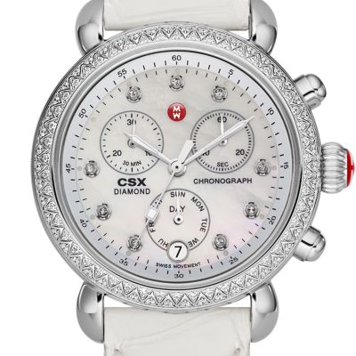Signature CSX-36 Diamond, Diamond Dial White Alligator