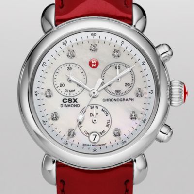 Signature CSX-36 Non-Diamond, Diamond Dial Scarlet Patent