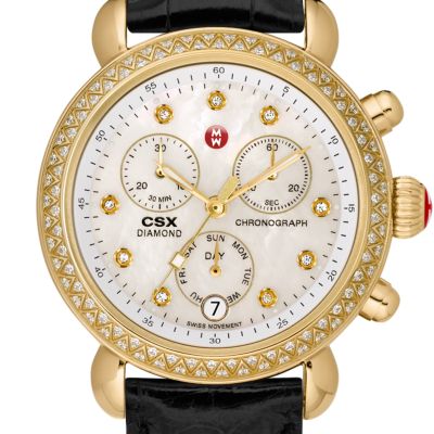 Signature CSX-36 Diamond Gold, Diamond Dial Black Alligator