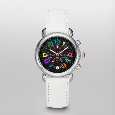 CSX 36 Day Carousel Non-Diamond, Black Dial White Patent