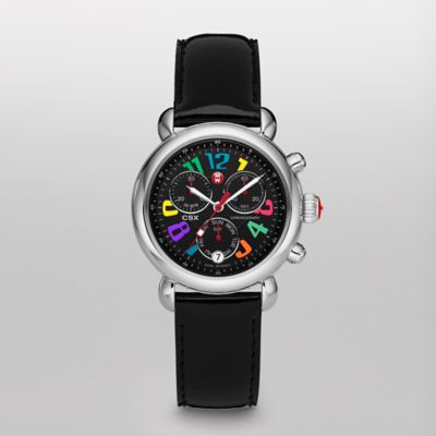 CSX 36 Day Carousel Non-Diamond, Black Dial Black Patent