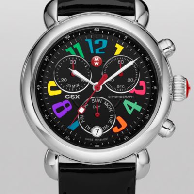 CSX 36 Day Carousel Non-Diamond, Black Dial Black Patent