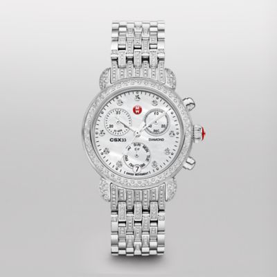 CSX-33 Pav� Diamond, Diamond Dial on Diamond Bracelet