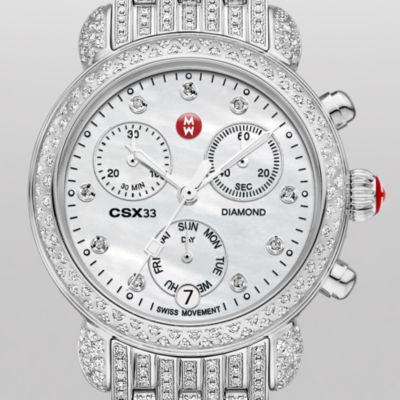 CSX-33 Pav� Diamond, Diamond Dial on Diamond Bracelet