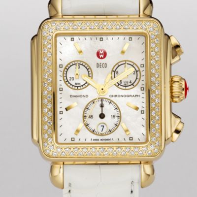 Deco Diamond Gold White Alligator