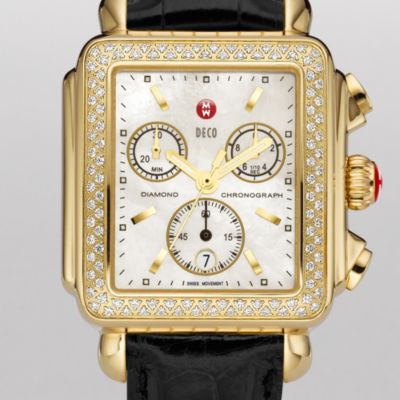 Deco Diamond Gold Black Alligator