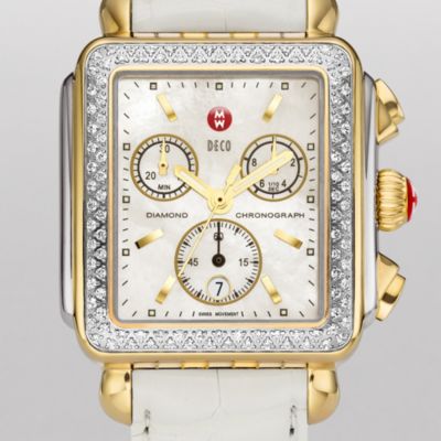 Deco Diamond Two-Tone White Alligator