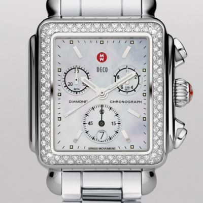 Deco Diamond 3-Link Stainless Steel Bracelet