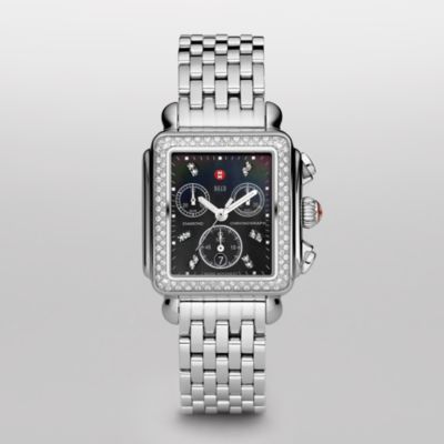 Deco Day Diamond Black Diamond Dial Bracelet