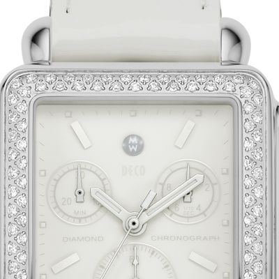 Deco Blanc Diamond Stainless Steel White Patent