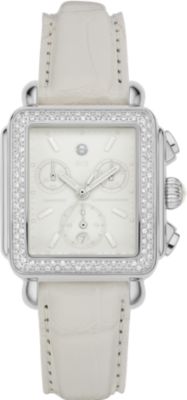 Deco Blanc Diamond Stainless Steel White Alligator