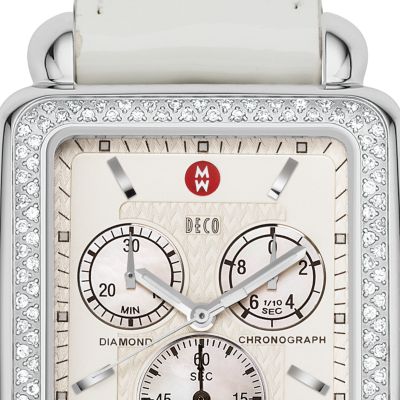 Deco XL White Patent Leather