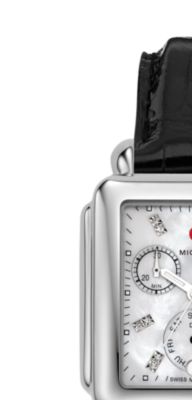 Deco Day Diamond Dial Black Alligator