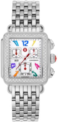 Deco Day Carousel Diamond Stainless Steel Bracelet