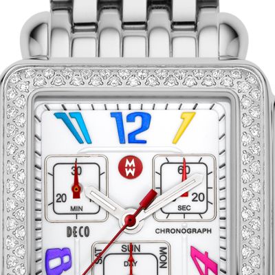 Deco Day Carousel Diamond Stainless Steel Bracelet