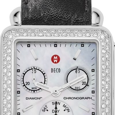 Deco Day Diamond Black Quilted Calf Skin