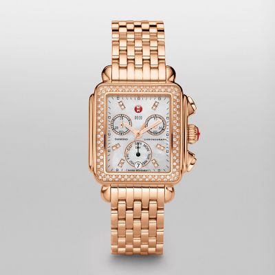 Signature Deco Rose Gold Diamond, Diamond Dial