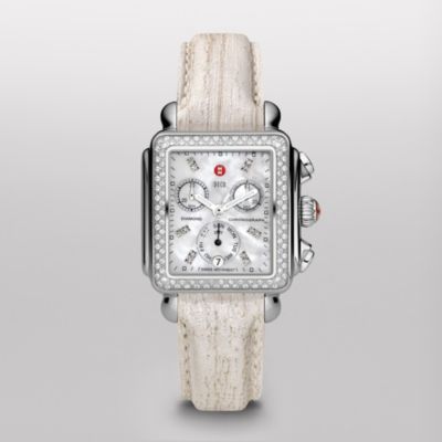 Signature Deco Diamond, Diamond Dial Cream Leather
