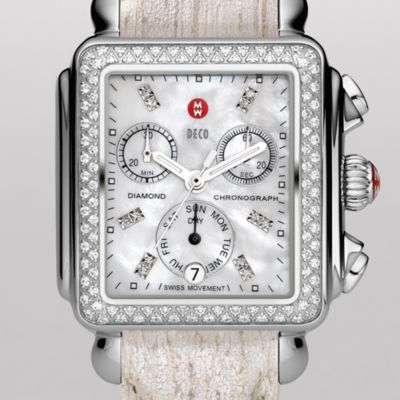 Signature Deco Diamond, Diamond Dial Cream Leather