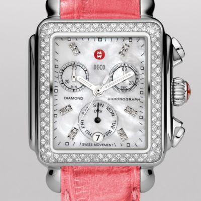 Signature Deco Diamond, Diamond Dial Primrose Pink Alligator