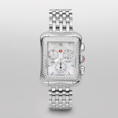 Deco Moderne Stainless Steel Diamond Bracelet