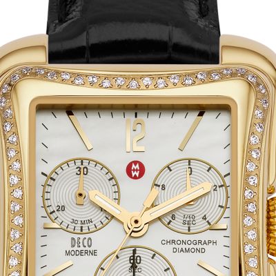 Deco Moderne II Diamond Gold Black Alligator