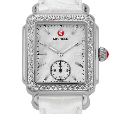 Deco 16 Diamond Stainless Silver Alligator