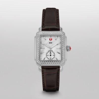 Deco 16 Diamond Stainless Espresso Alligator