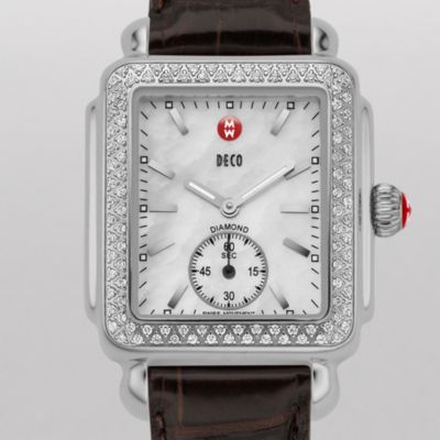 Deco 16 Diamond Stainless Espresso Alligator