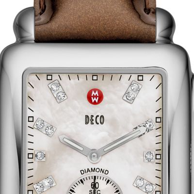 Deco 16 Stainless Steel White Diamond Dial Espresso Patent