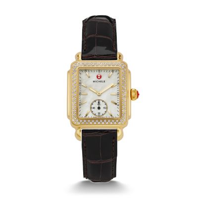 Deco 16 Diamond Gold Espresso Alligator