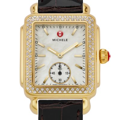 Deco 16 Diamond Gold Espresso Alligator