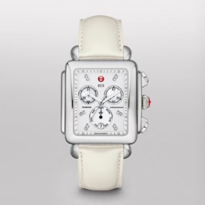 Deco XL Day Non-Diamond, Diamond Dial Silver Patent