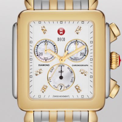 Deco XL Day Non-Diamond, Diamond Dial Two Tone