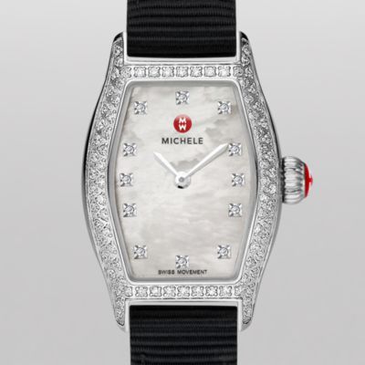 Urban Coquette Pavé Diamond, Diamond Dial Black Grosgrain