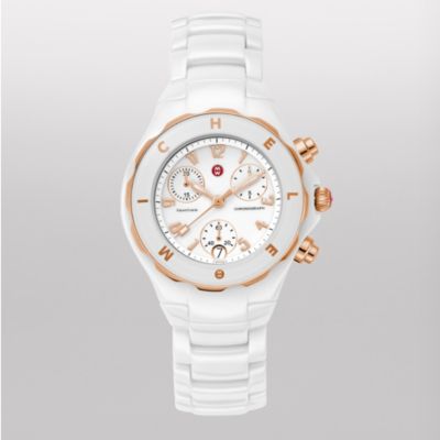 Tahitian White Ceramic Non-Diamond Rose Gold