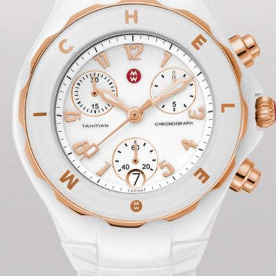 Tahitian White Ceramic Non-Diamond Rose Gold