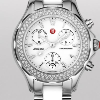 Tahitian White Ceramic and Stainless Steel Diamond