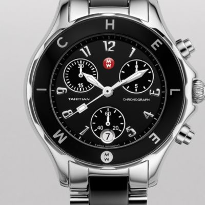 Tahitian Black Ceramic and Stainless Non-Diamond