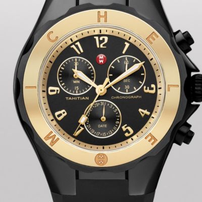 Tahitian Jelly Bean Black Gold Tone, Black Dial