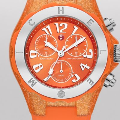 Tahitian Jelly Bean, Orange Glitter