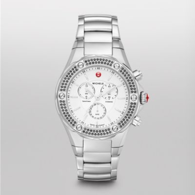 Tahitian Black Diamond on 3-Link Stainless Steel Bracelet
