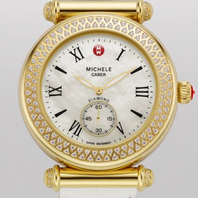 Caber Diamond Gold White Alligator