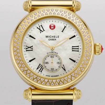 Caber Diamond Gold Espresso Alligator