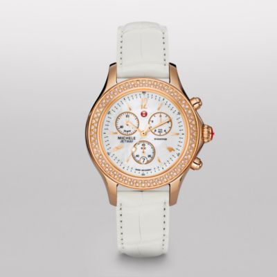 Jetway Diamond Rose Gold White Alligator